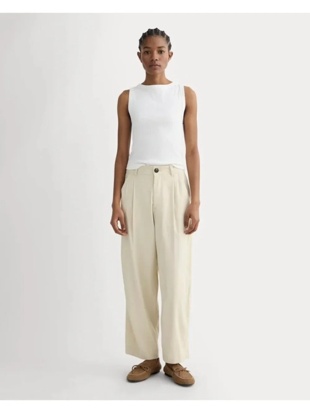 Everlane The Everywhere Pants in Stretch Linen in Birch 14 New Womens Trousers
